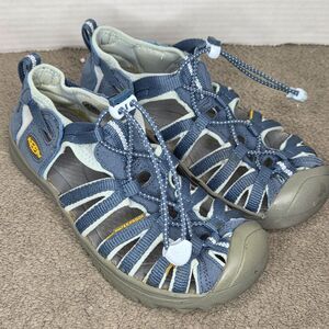 KEEN Whisper Blue Closed Toe Hiking Sandals Drawstring Closure YOUTH Size 3